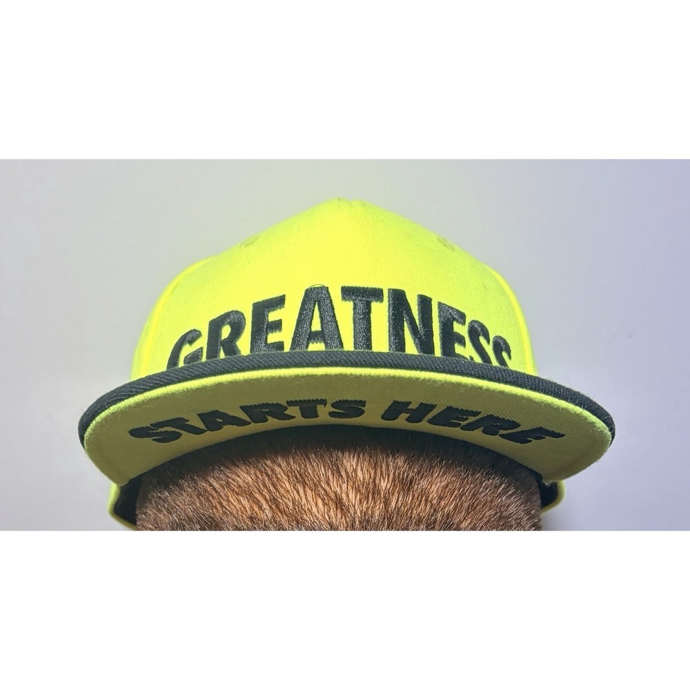 Nike Hat Toddler Black Neon Yellow Greatness Starts Here Adjustable Snap Back